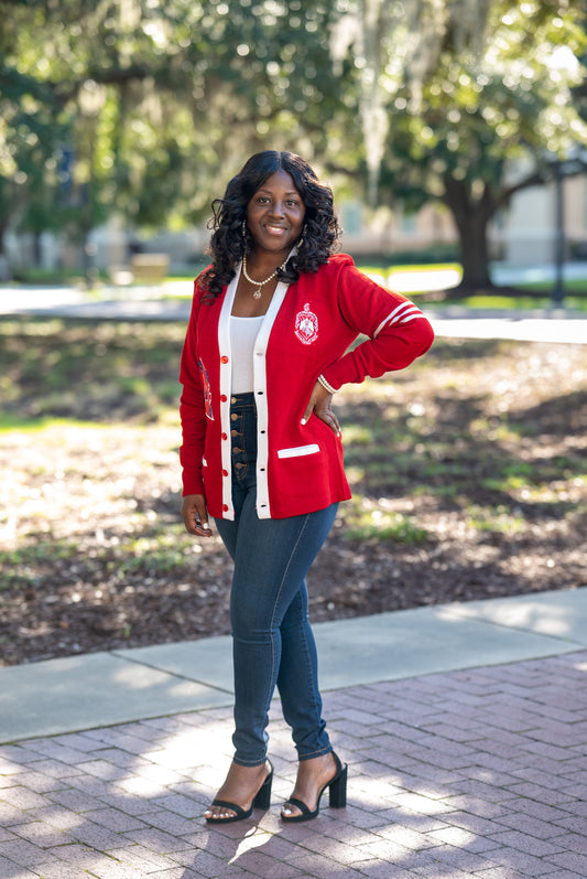 Violets and Pearls Delta Sigma Theta Cardigan