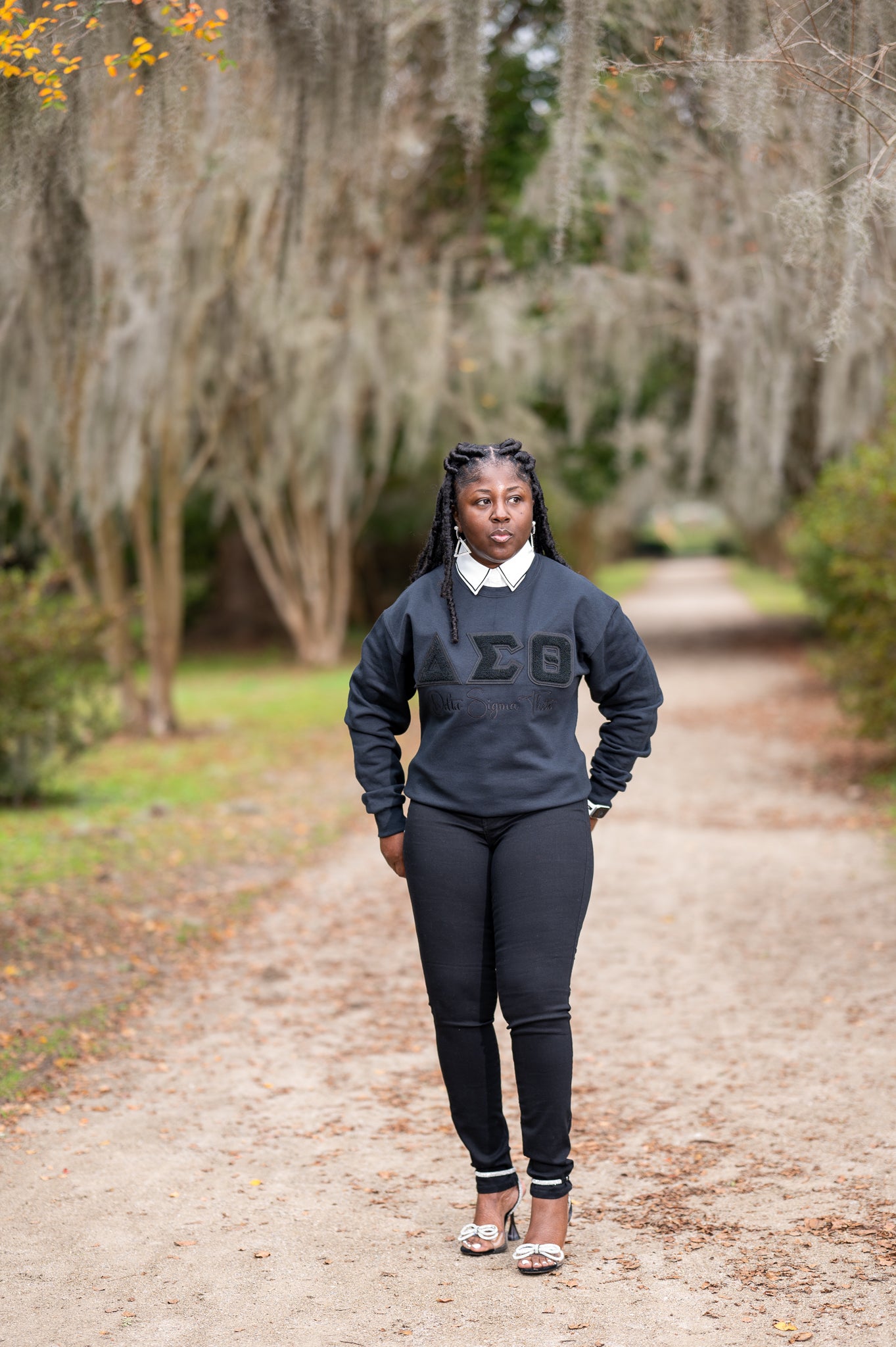 Black Chenille Delta Sigma Theta Sweatshirt