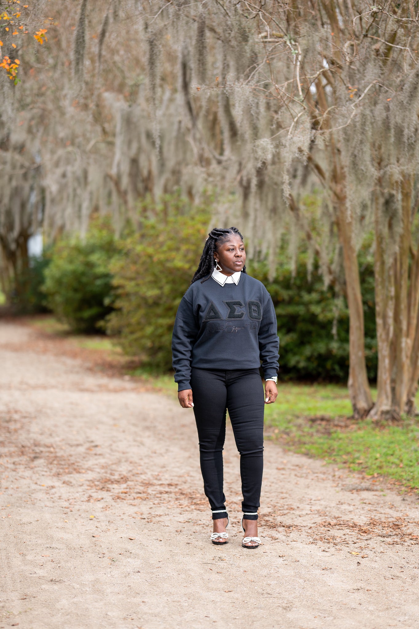 Black Chenille Delta Sigma Theta Sweatshirt