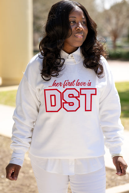 Her First Love is Delta Sigma Theta Sweatshirt