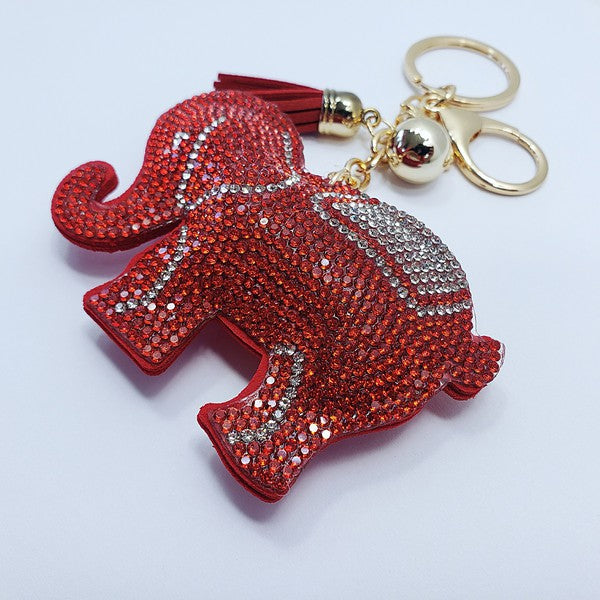 Elephant Rhinestone Keychain